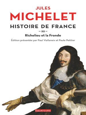 cover image of Histoire de France (Tome 12)--Richelieu et la fronde